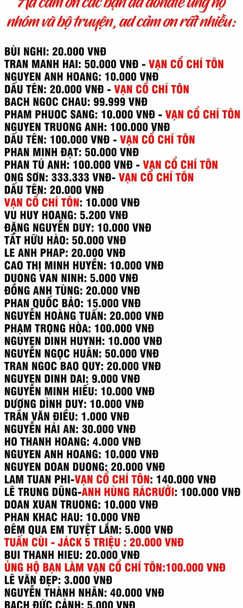 Vạn Cổ Chí Tôn Tập 117 trang 2