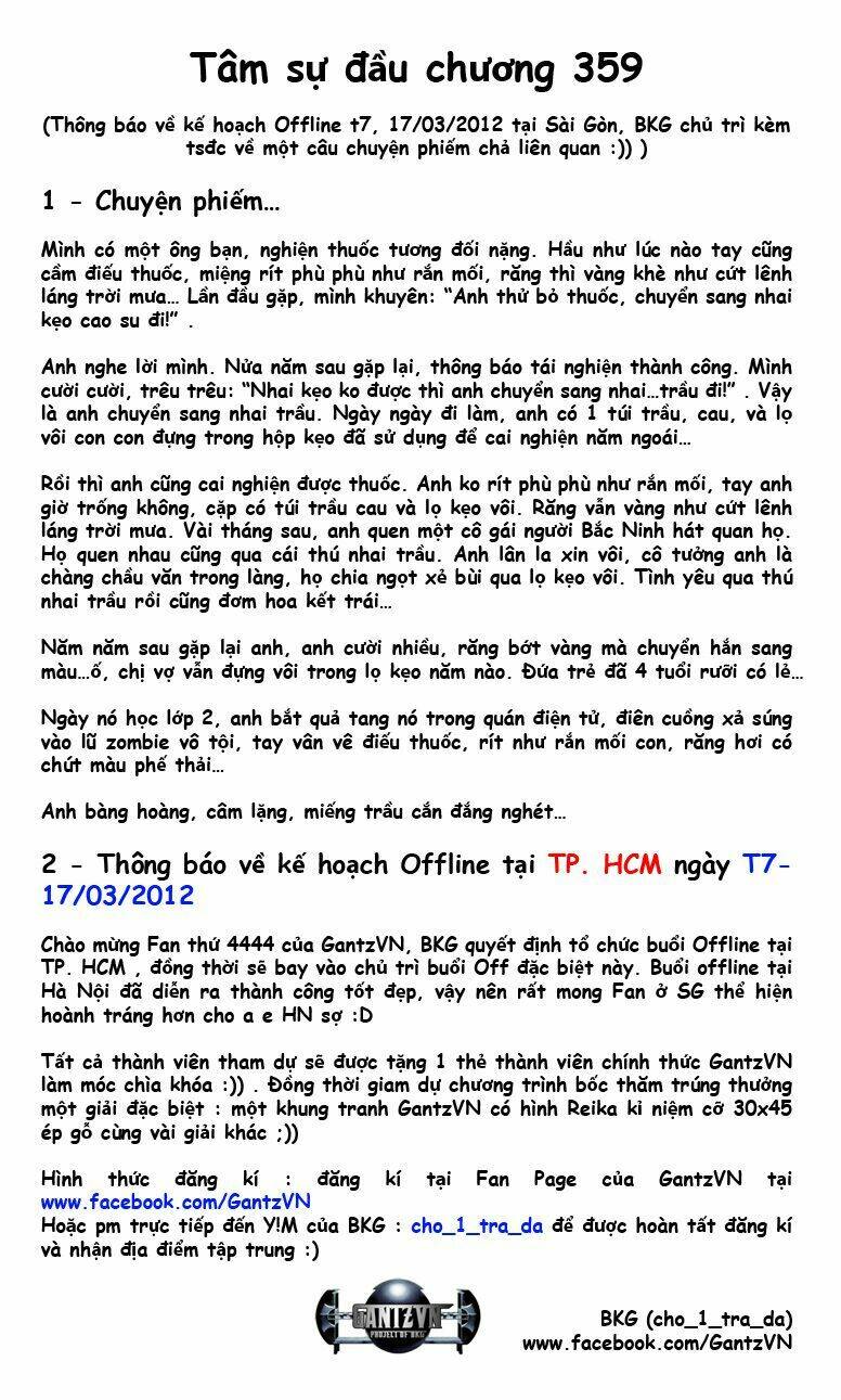 Gantz Tập 359 trang 1