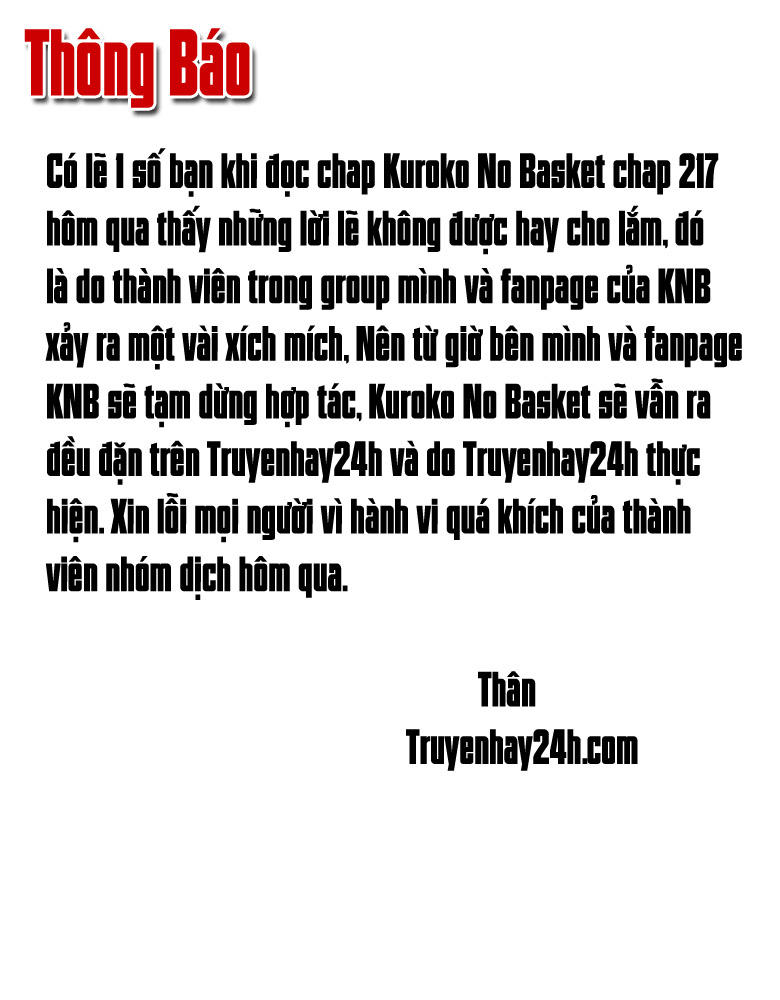 Kuroko No Basuke Tập 218 trang 2
