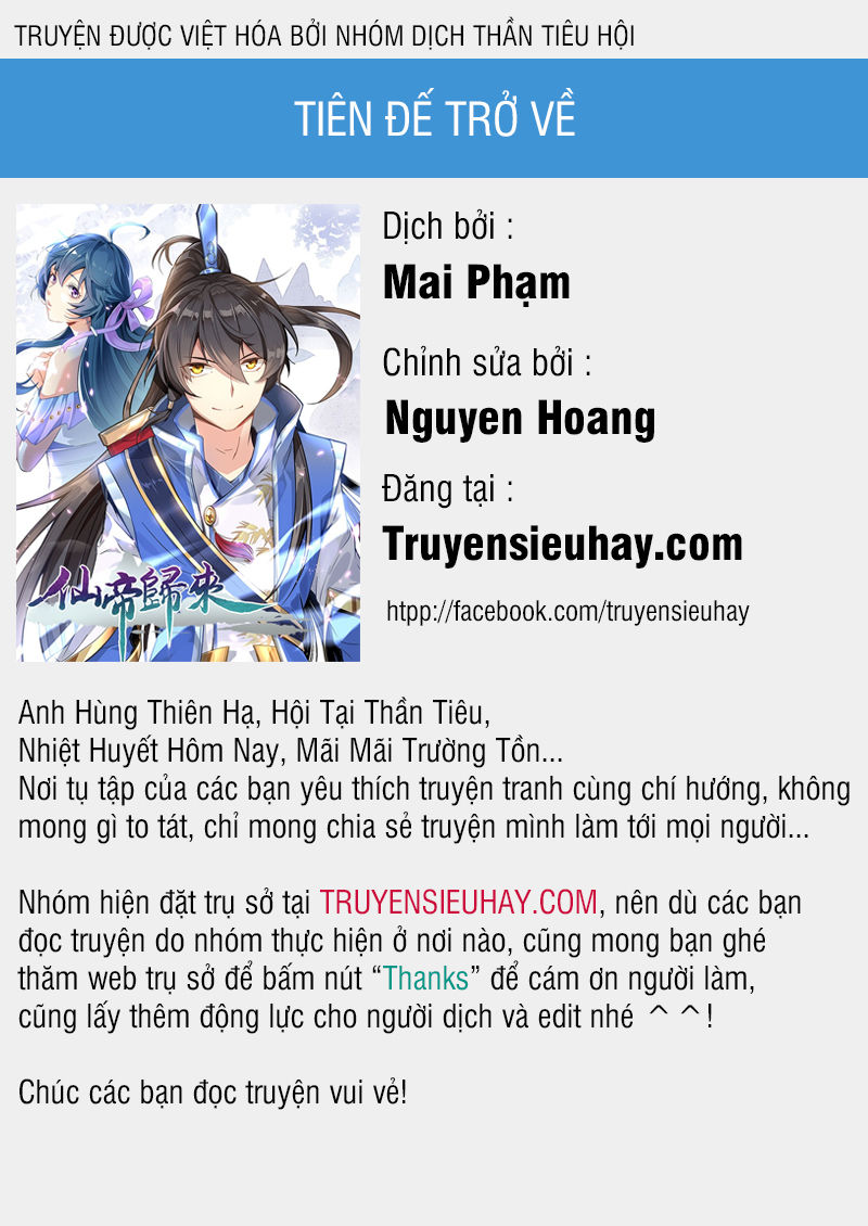 Tiên Đế Trở Về Tập 21 trang 2