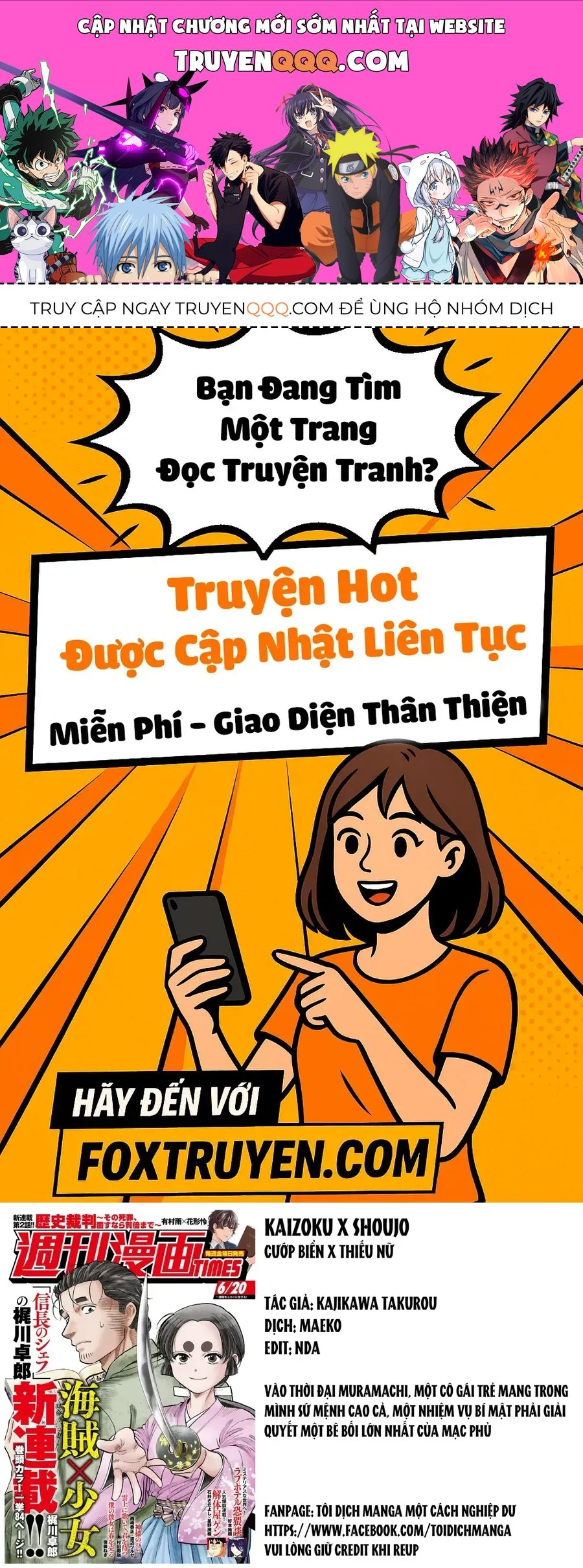 Cướp Biển X Thiếu Nữ Tập 14 trang 1